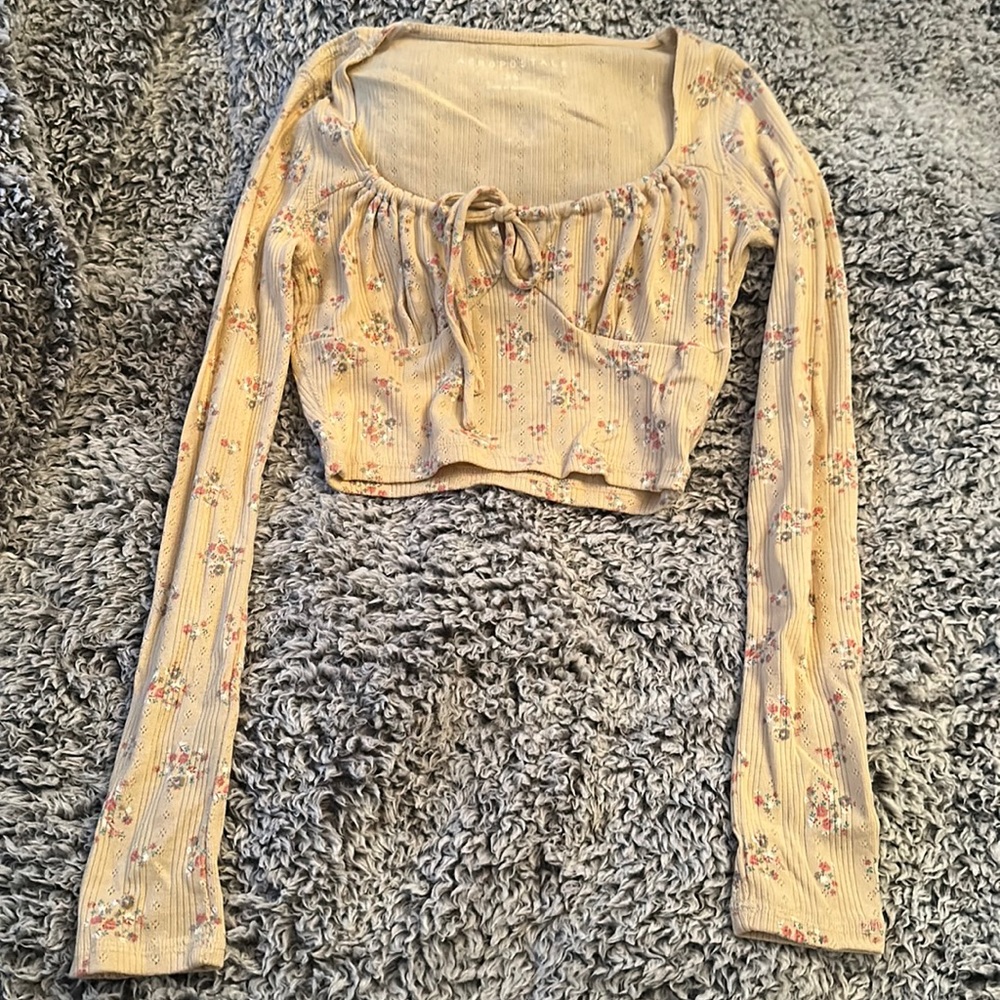 Aeropostale Long Sleeve Crop Top